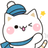 【無料】気づかいのできるネコ×LINEスキマニ♡冬【LINEスタンプ】
