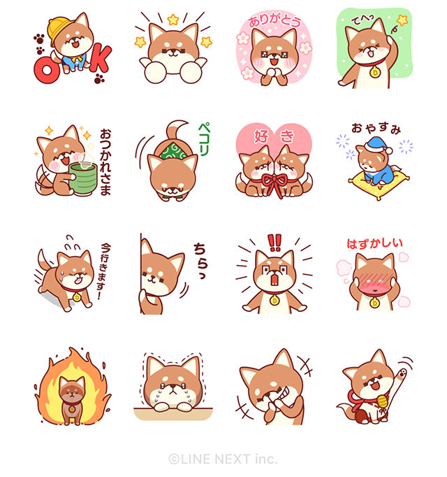 【無料】まいにち使える♡DOSIの柴犬スタンプ【LINEスタンプ】