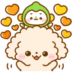 【無料】気持ち伝わる♡といぷー × モモンキー【LINEスタンプ】