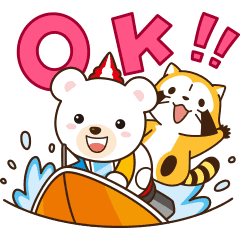 【無料】ラスカル×クマホン【LINEスタンプ】