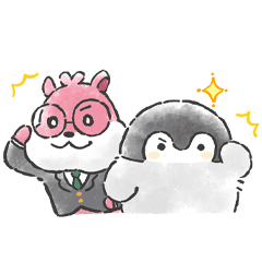 【無料】コウペンちゃん×みまもリス【LINEスタンプ】