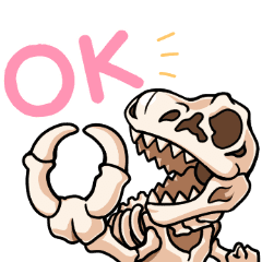 【無料】キャラパキ 発掘恐竜チョコ【LINEスタンプ】