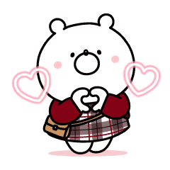 【無料】ガーリーくまさん with H&M【LINEスタンプ】