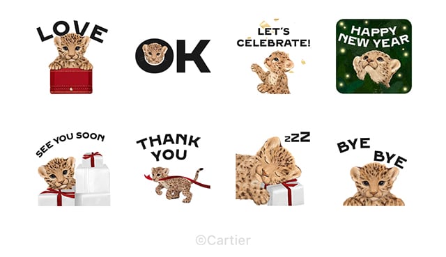 【無料】カルティエ ホリデースタンプ【LINEスタンプ】