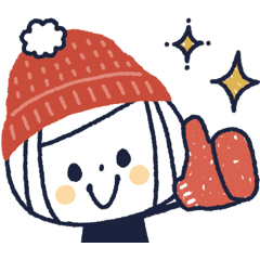 【無料】心くばり＆敬語♡冬のボブGIRL【LINEスタンプ】