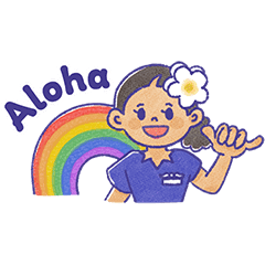 【無料】ハワイアン航空がアロハをお届け【LINEスタンプ】