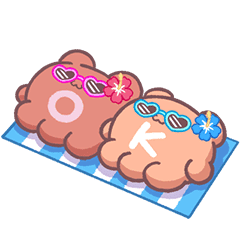 【無料】らぶいーず梅雨と夏のもちもちアニメ16種【LINEスタンプ】