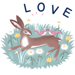 【無料】星空にきらめく うさぎの願い【LINEスタンプ】