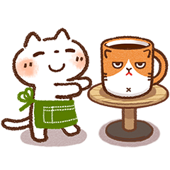 しろねこ×ふてニャン